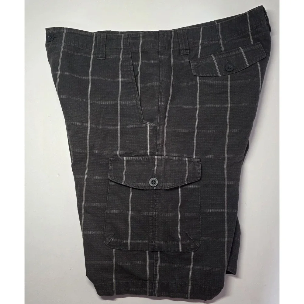 The‎ North Face Mens Size 38 Gray Plaid Cargo Shorts